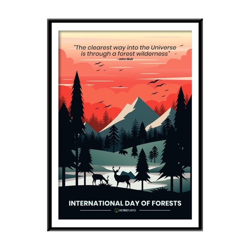 Awesome Poster for International Day of Forests Diseño de Rahrakai
