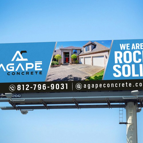 AN AMAZING CONCRETE COMPANY BILLBOARD NEEDED Aprox 14’ tall and 48’ wide Design by Graphics House