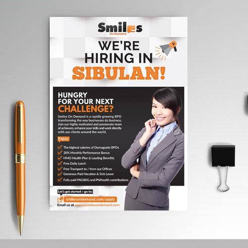 Design Flyer for Call Center Company - We're Hiring! por HF Tushar