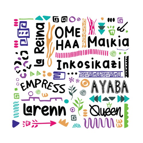African Diaspora "QUEEN" Dialect T-Shirt Design Design by Zyatu