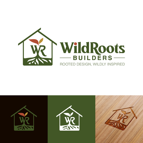 Logo for Wild Roots Builders – Eco-Friendly, Whimsical Outdoor Spaces Design by SiCoret