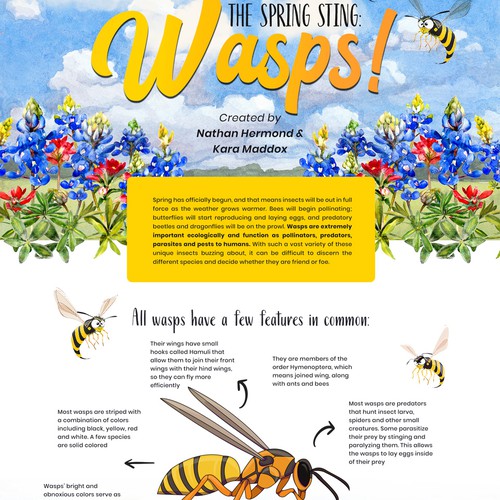 BUZZZZZZ - It's a Wasp Guide for Springtime in Texas! Design von Krisssmy