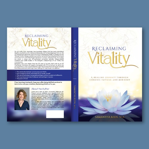 Cover for a spiritual healing book that helps combat fatigue and burnout Design by Creative_Crafter