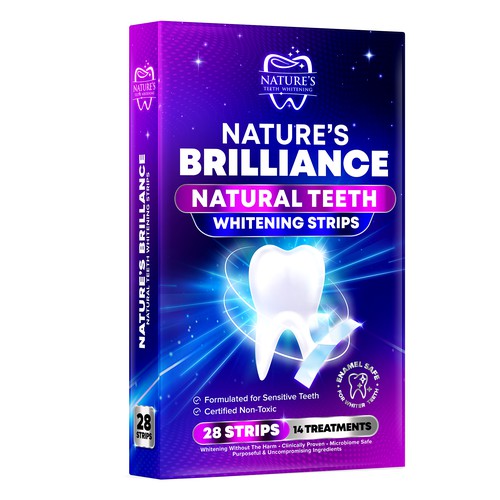 Natural Design Needed for Nature's Brilliance Whitening Strips Design by rembrandtjurin