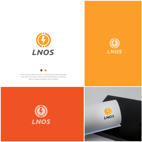 Lightning logo for Blockchain startup (LNOS) Design by Branding Inspiration