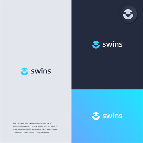 Insurtech logo: minimal design / new age geometric look / realistic iconography Design by gaviasa