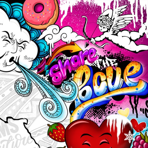 Dope Graffiti Wall / Mural like Illustration to create buzz for a product launch Design réalisé par Jezzus