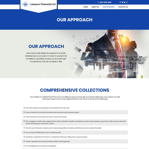 Debt Collection Website Design by Creative GS