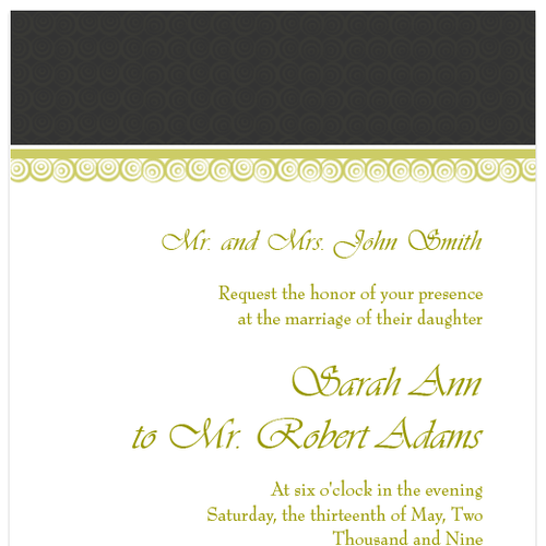 Letterpress Wedding Invitations Design by SP Design