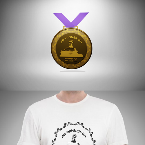 marathon medal Design by GraphicHunter