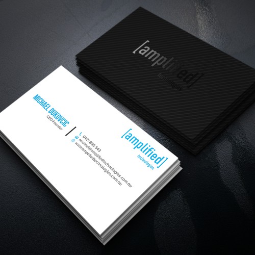Tech company business card design Design by DesignsTRIBE