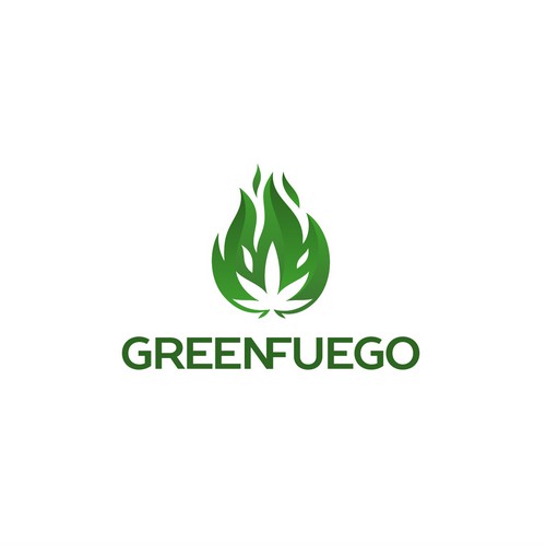 Diseño de GREEN FUEGO cannabis dispensary logo de InkSay Design