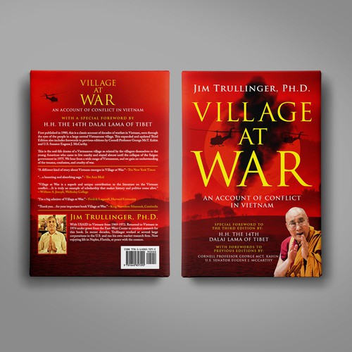 Cover for Third Edition of Classic Work on the Vietnam War. Special Foreword by H.H. the Dalai Lama. Design réalisé par Sam Art Studio