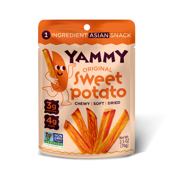 Quirky Sweet Potato snack packaging design