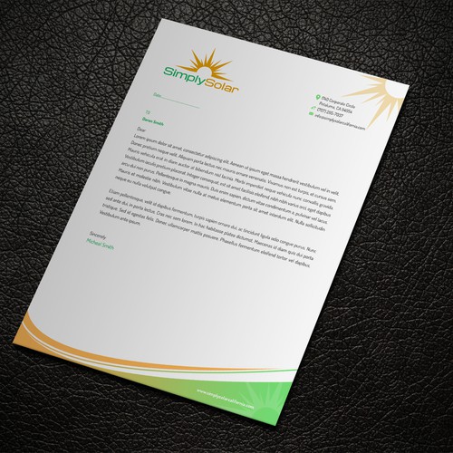 "Renewable Energy Company Letterhead" Design réalisé par ™SF_Design™