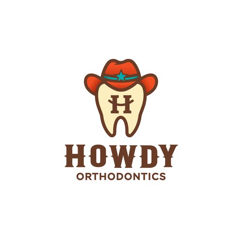 ISO fun, youthful, western themed logo for an orthodontic dental practice in the suburbs Design by Ovita ✏️