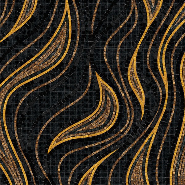 Design of mural of mosaics 