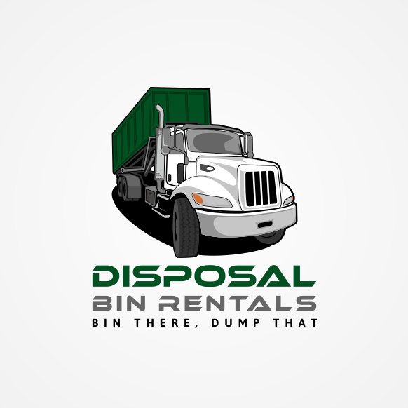 Cartoon-Style Truck Logo Design For Roll off Disposal Bin Rental ...