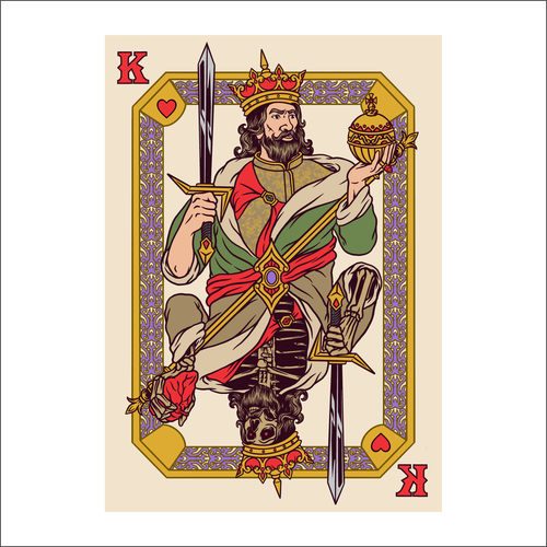 We want your artistic take on the King of Hearts playing card Design by @fakfokhufu