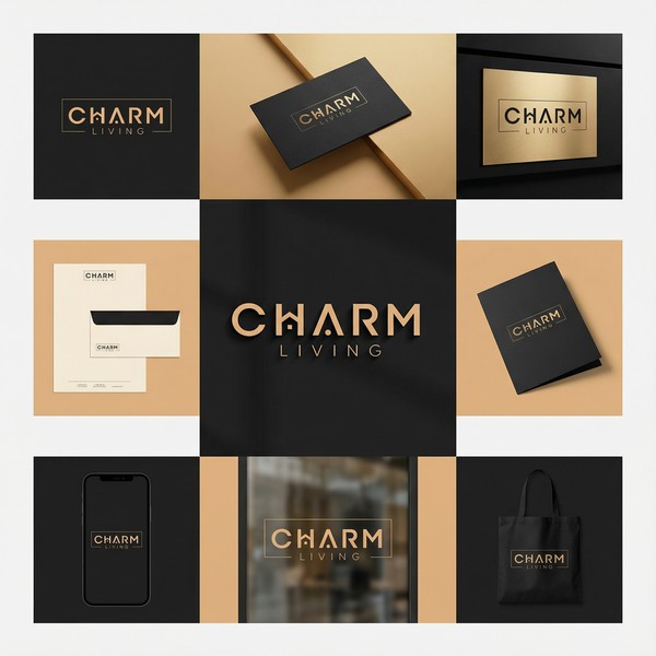 charm living logo design