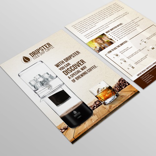 DRIPSTER Cold Drip Coffee Maker - we need a product presentation flyer Design by Coloseum27