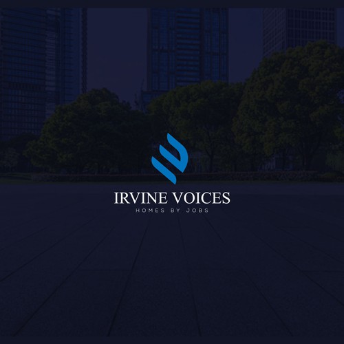 Irvine Voices - Homes for Jobs Logo Design by brancut_yuk