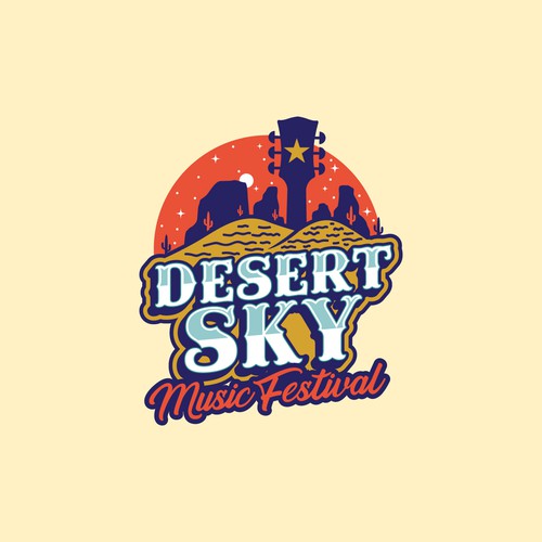 Desert Sky Music Festival Design by ✅ LOGO OF GOD ™️