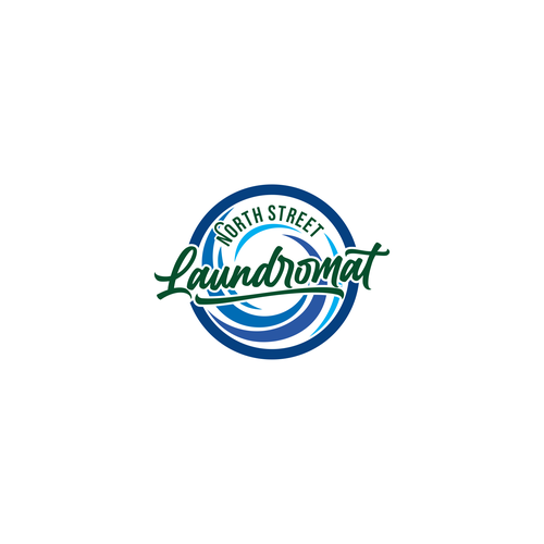 We need a powerful "Laundromat" logo Design by -[ WizArt ]-