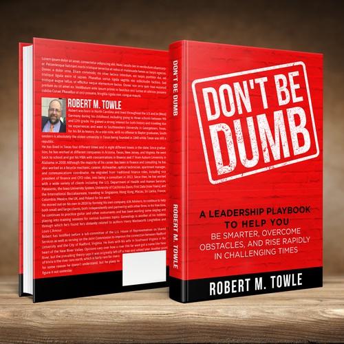 Design a positive book cover with a "Don't Be Dumb" theme Design réalisé par studio02