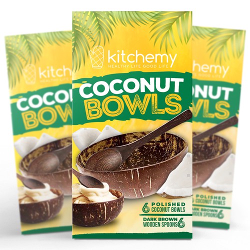 Coconut Bowls - Box Packaging Design Design by Aleina Design Studio