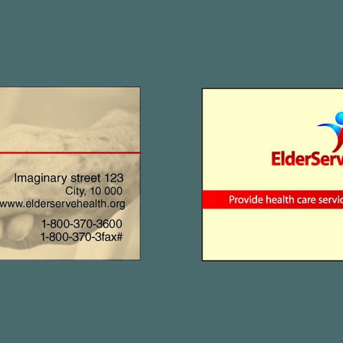 Design an easy to read business card for a Health Care Company Diseño de kinx