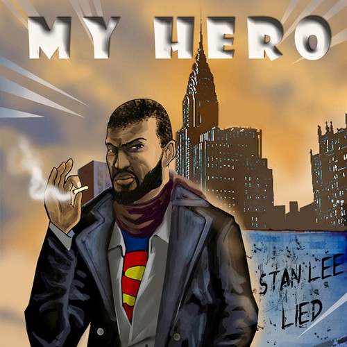 Create a Superhero graphic novel cover for a dramatic novel Design réalisé par Sidao