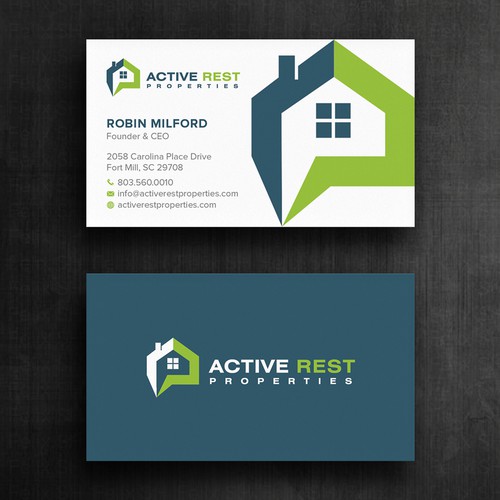 Modern Business Cards for Active Rest Properties Design by Felix SH