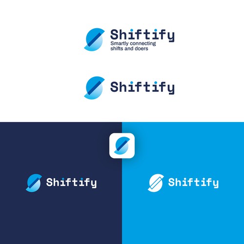 Minimalist and modern logo design for modern work shift management application Design by CN_Design