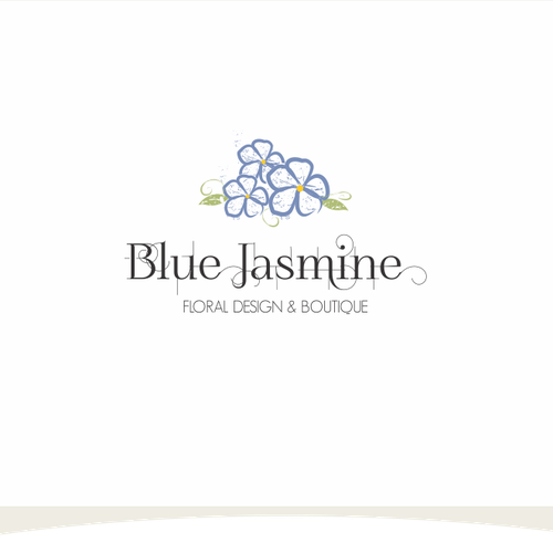 LOGO & BUSINESS CARD DESIGN FOR BLUE JASMINE LLC FLORAL DESIGN AND BOUTIQUE Design by Vesmar