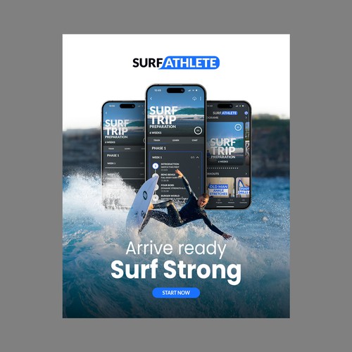 "Create Scroll-Stopping Image Ads for Surf Travel Training Program" winning 