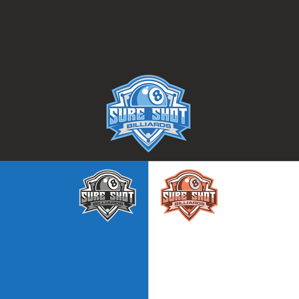 Design von aaroc mit dem Titel „SURE SHOT BILLIARDS“