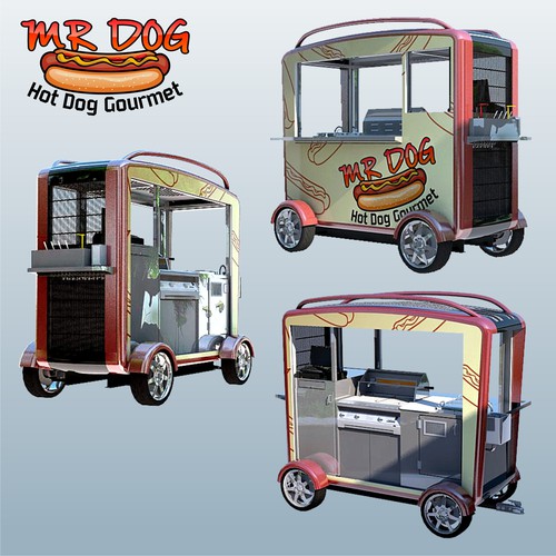 Food Cart To Sell Gourmet Hot Dog Design by yadisudjana