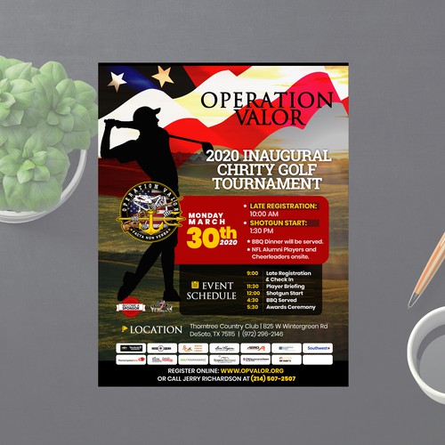 FLYER - Veteran's Charity Golf Tournament Design by ektadevesh