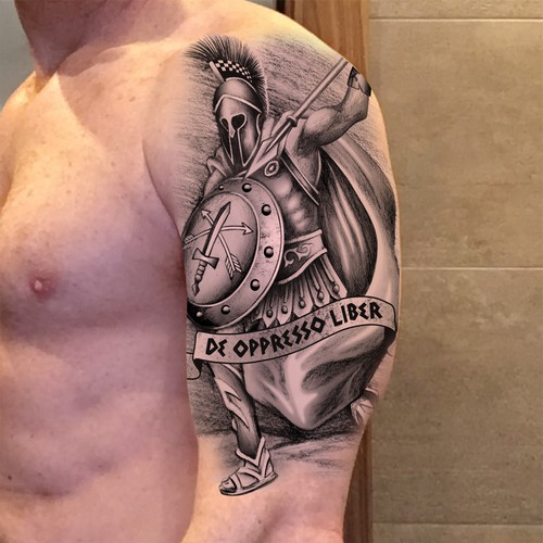 Spartan Tattoo Design by eselwe