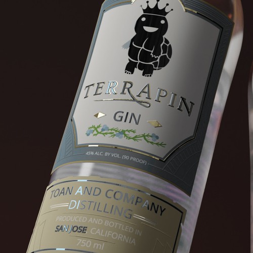 Gin Bottle Label Design by Antidotooo™