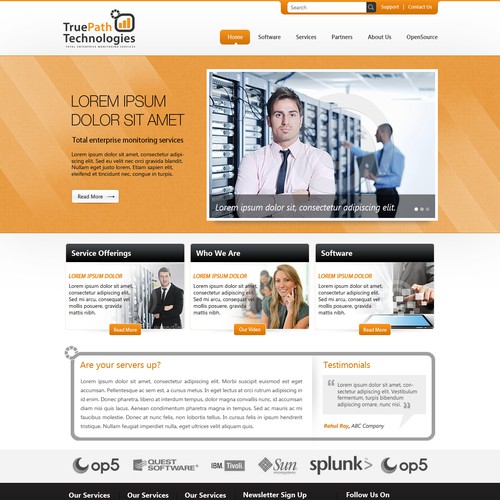 website design for TruePath Technologies Inc Diseño de dappy