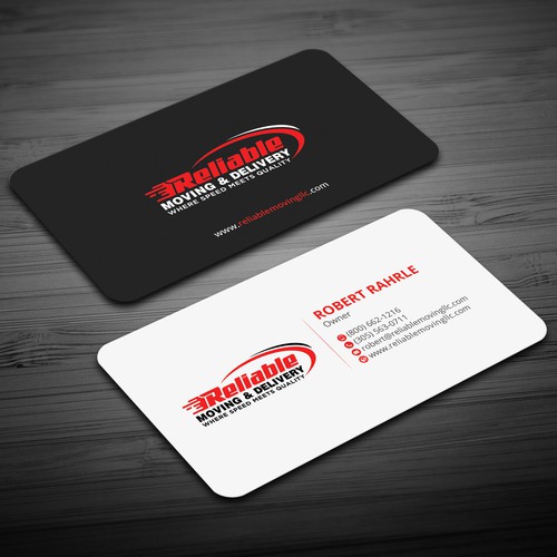 Business Card Design for Moving Company Design by Seerat Razzaki