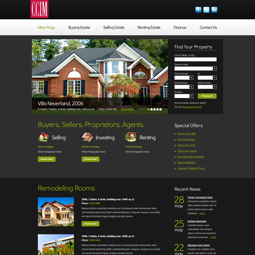 Landing page design contest entry by Business Tech Park