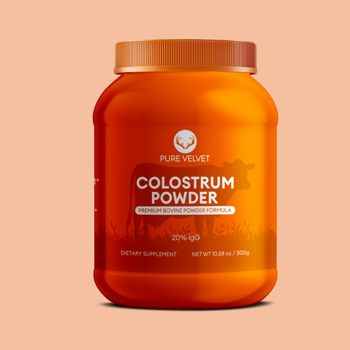 Re-design Supplement Label to capture Amazon shopper attention & boost CTR - Colostrum Powder Diseño de SONUPARMAR