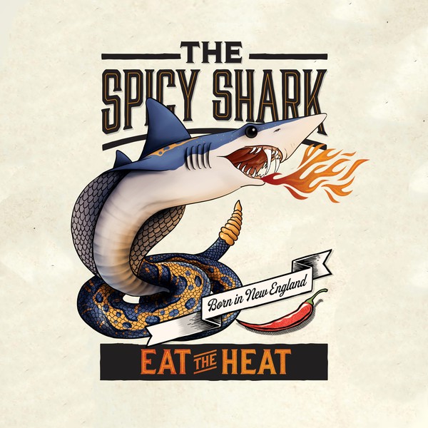 Maco shark and snake creature design