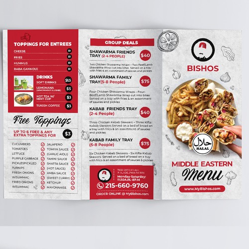 Middle Eastern Menu Design von Designbe