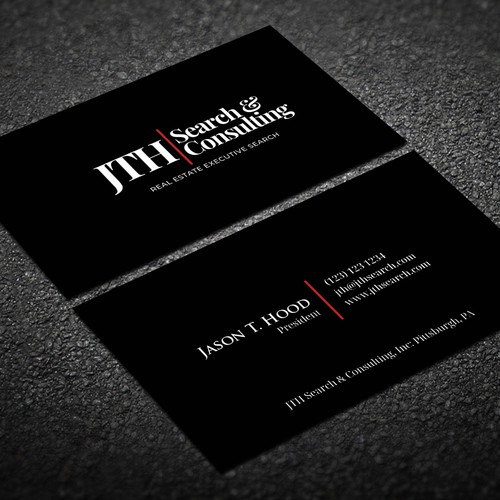 Business Card Design for Executive Search Firm Design by CurveSky™ ☑️