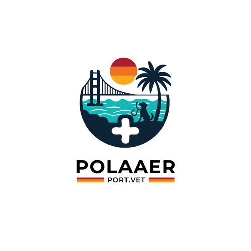 Abstract surf/skate branding for new Animal Emergency Hospital in the Port of LA Design by Miss Morgan Designs