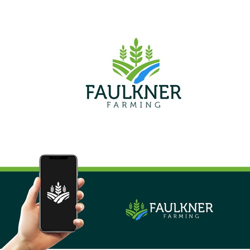 Sustainable & Regenerative Farming Logo and design work "Faulkner Farming" Design by CAIO PERON